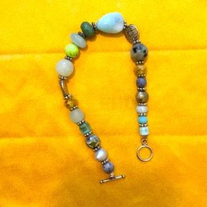 $5 in bundle - bracelet of blue beads and stones